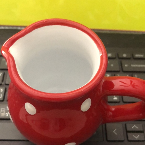 City to Cottage Coffee Creamer Red & White Dotted - Picture 2 of 6